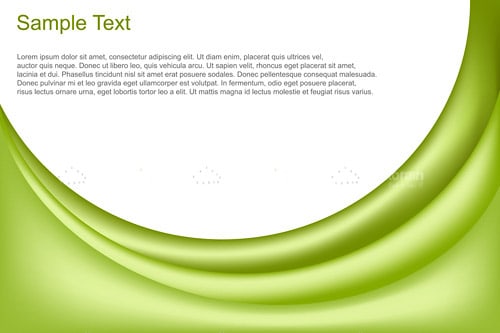 Abstract Green Wavy Background with Sample Text